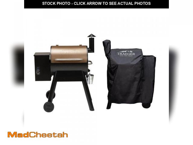 Lot 74-12492984 - Traeger Pro 22 Pellet Grill in Bronze with Cover - UNUSED