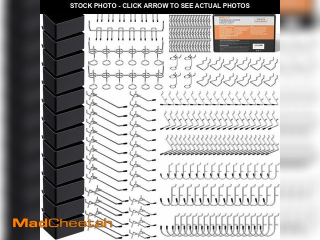 Lot 74-13626084 - INCLY 278PCS Pegboard Accessories Organizer Kit, Peg Board Hooks Assortment with Bins for Organizing...