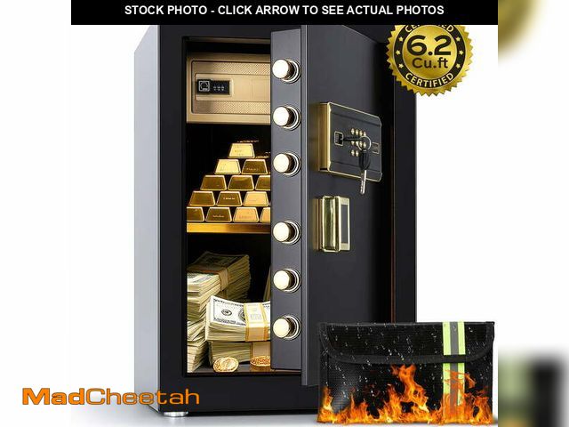 Lot 74-13506714 - Locksworth 6.2 Cu.ft. Large Safe with Electronic Keypad, Safe Box with Fireproof Bag Dual Alarm Syst...