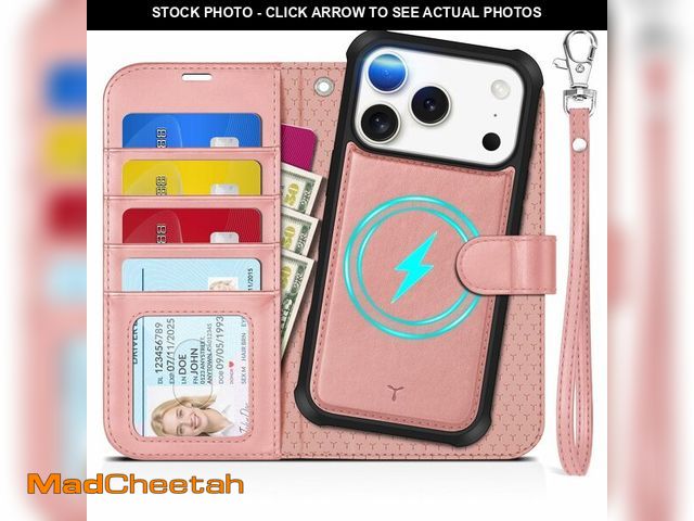 Lot 74-14053842 - TUCCH 2-in-1 Detachable Wallet Case for iPhone 17 Pro (6.3-inch) 2025, RFID Blocking 4 Card Slots, W...