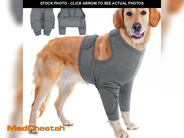 Lot 74-12308080 - IDOMIK Dog Recovery Suit for Front Legs, Adjustable Dog Leg Sleeves to Stop Licking, Dogs Elbow Brac...