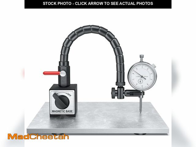 Lot 74-14381205 - HDLNKAK Dial Indicator 0-10 mm with Magnetic Base - Precision Machinist's Tool Set for Alignment, In...