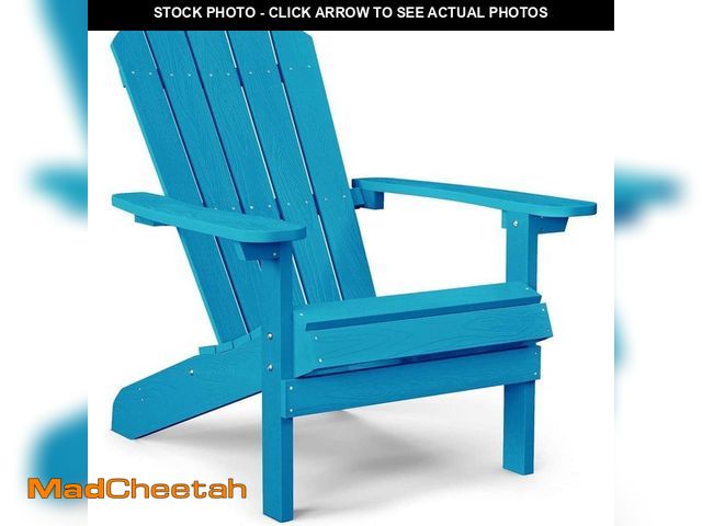 Lot 74-14312900 - Mximu Classic Blue HIPS Plastic Outdoor Patio Adirondack Chair - UNUSED