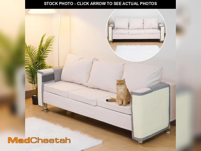 Lot 74-12127351 - Uross Cat Couch Protector, Natural Sisal Scratch Guards for Cats - Left&amp;Right, 23.6*19.7 inches,...