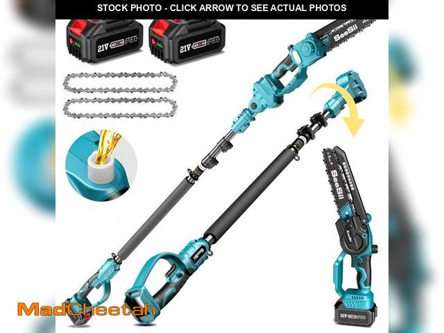 Lot 74-12540883 - (MISSING BATTERY) Seesii 2 in 1 Cordless 8 inch Pole Saw &amp; Mini Chainsaw with 2 Battery, Power E...