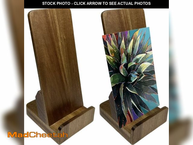 Lot 74-13568270 - Distinguished Acacia Wood Literature Holder, Brochure Holder, Tablet Stand, Desk Organizer and Count...