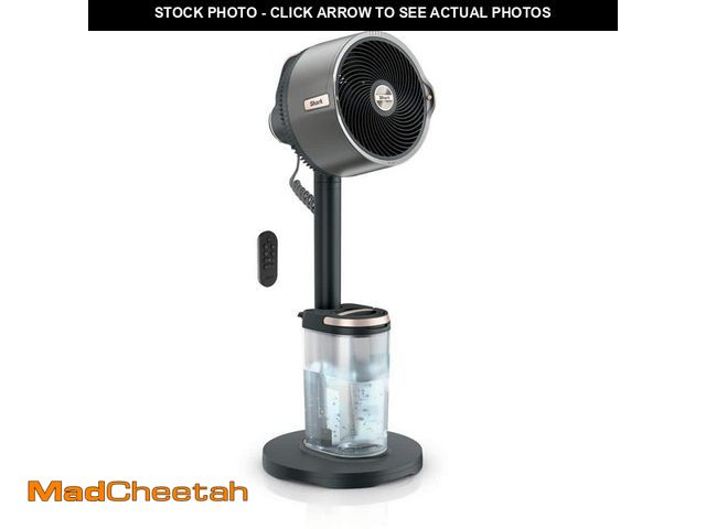 Lot 74-14344874 - Shark FlexBreeze ProMist 13 in. 5 Speeds Pedestal Fan in Grey with Up to 24-Hr Battery, Oscillating,...