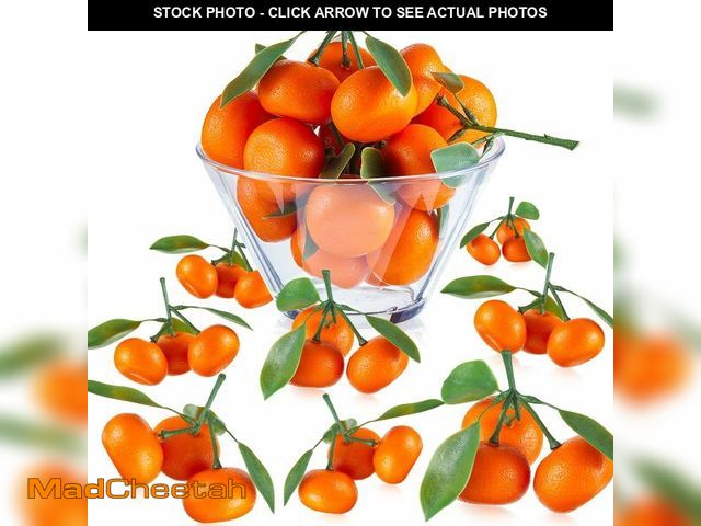 Lot 74-13550265 - WILLBOND 10 Clusters Artificial Mini Orange Simulation Decorative Tangerine Kitchen Table Fake Orang...