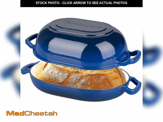 Lot 74-14341264 - VORRINGARD Enameled Cast Iron Sourdough Bread Oven, Dutch Oven, Loaf Cast Iron Bread Pan for Homemad...