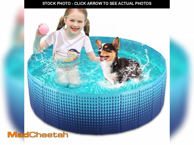 Lot 74-12116351 - Jasonwell Foldable Dog Kiddie Pool - Hard Plastic Kids Paddling Pool Toddler Baby Swimming Pools for...