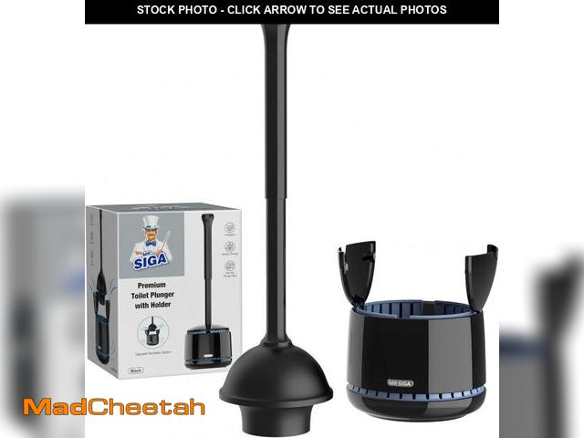Lot 74-12329595 - MR.SIGA Toilet Plunger with Holder, Heavy Duty Toilet Plunger and Holder Combo for Bathroom Cleaning...