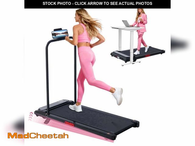 Lot 74-14434465 - Walking Pad Treadmill with Handle Bar &amp; Incline,3.0HP Compact Portable Treadmills for Home, Elec...