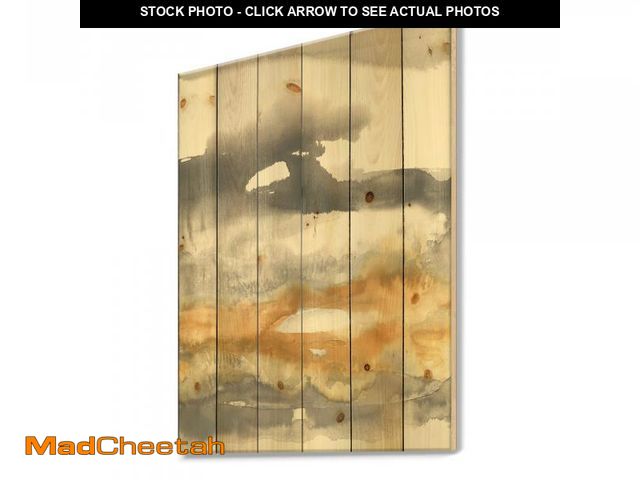 Lot 74-12520805 - DesignQ Gold Glamour Direction I Modern &amp; Contemporary Wood Wall Decor, Grey Wood Wall Art, Larg...