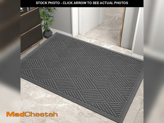 Lot 74-12570072 - HIYARD Sturdy Front Door Mat, Absorbent Muddy Dirt Resist Welcome Door Mats Outdoor Indoor, Stain an...