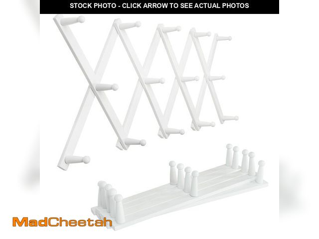 Lot 74-12977826 - SKOLOO Hat Rack for Wall with 14 Hooks, Pack of 2, Solid Wooden, Modern, Expandable Coat Rack Wall M...