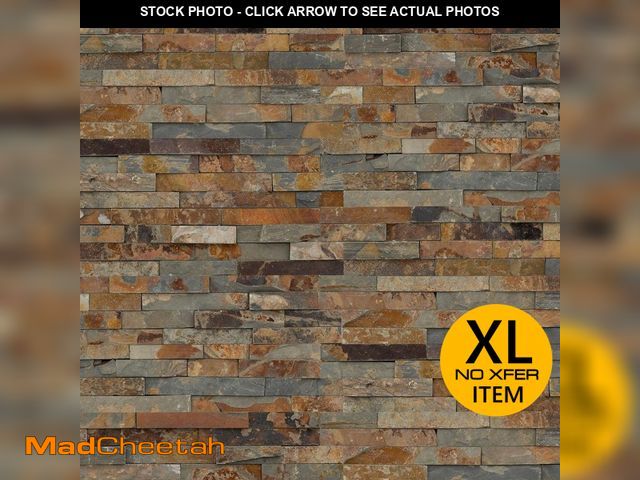 Lot 74-13792633 - (Pallet of 12 cases) MSI Three Rivers Gold Ledger Panel 6 in. x 24 in. Splitface Slate Wall Tile (48...