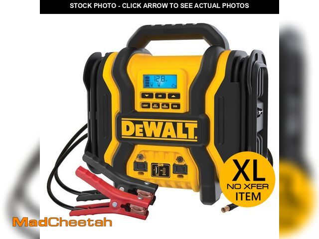 Lot 74-12988831 - *DIRTY* DEWALT Portable Power 2000 Peak Amp Jump Starter w/Digital Compressor *DIRTY*  - USED