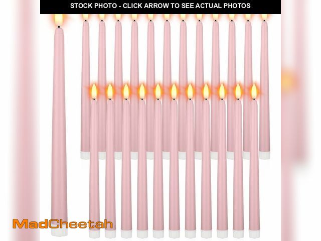 Lot 74-14299442 - Macarrie 24 Packs Flameless Taper Candles Battery Operated Fake 11 Inch Long Candlelight LED Flamele...