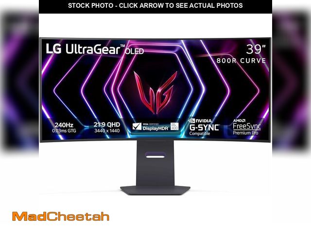 Lot 74-12570374 - LG 39GS95QE Ultragear OLED Curved Gaming Monitor 39-Inch WQHD 800R 240Hz 0.03ms DisplayHDR True Blac...