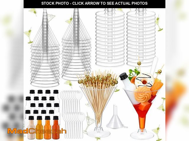 Lot 74-13961911 - Jingmore 30 Sets 7 oz Clear Charcuterie Cups for Martini Party Salad Appetizer Cups Dressing Alcohol...