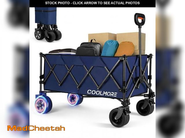 Lot 74-12167306 - Eletric Collapsible Utility Wagons 330lbs Capacity, Carts Foldable with Wheels Brakes Portable for B...