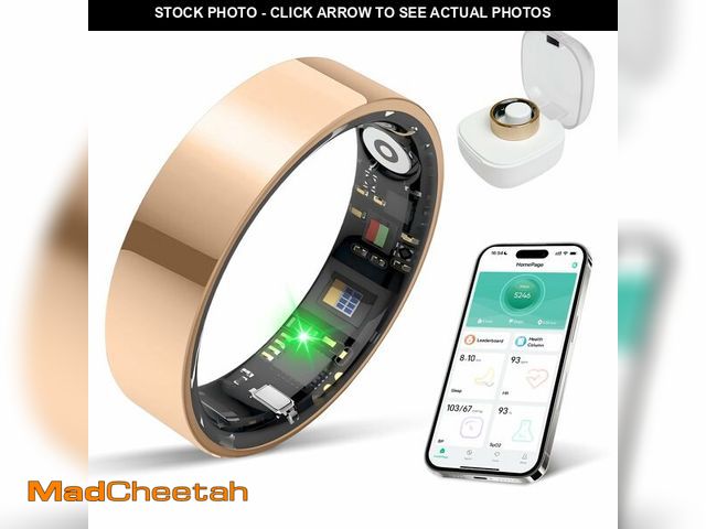 Lot 74-13719817 - Smart Ring Health Tracker, Sleep/Exercise Monitoring, iOS /Android Compatible, IP68 Water Resistance...