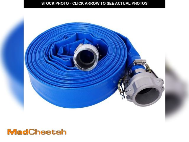 Lot 74-14362371 - Unbranded 2"x50Ft Pool Backwash Hose, PVC Lay Flat Pump for Swimming Drain Pools and Clean Filters S...