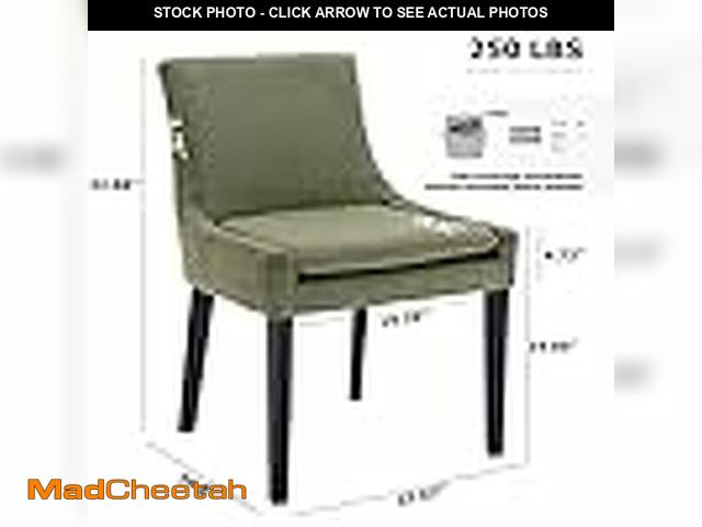 Lot 74-13709375 - COLAMY Modern Dining Chairs Set of 2, Upholstered Corduroy Accent Side Chairs with Mid Back and Wood...