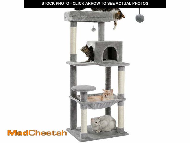 Lot 74-14608744 - Pawz Road Cat Tree for Large Cats 56"Tall Cat Tower Condo with Scratching Post for Indoor Cats,Gray ...