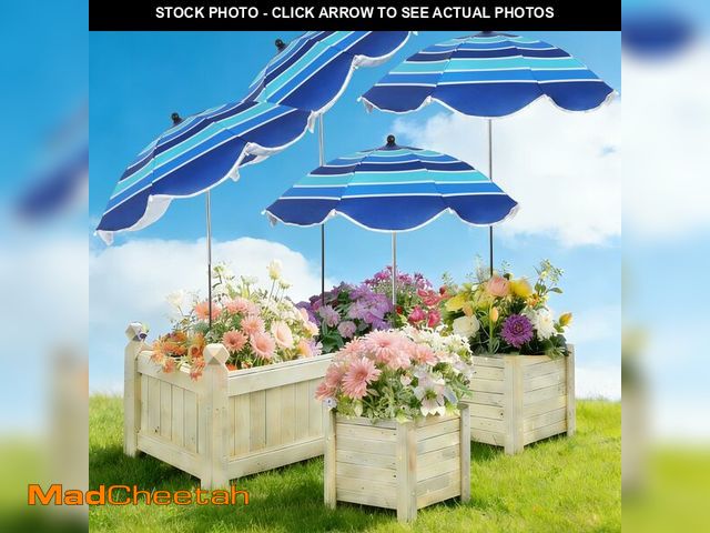 Lot 74-14379306 - Conderyang 4 Pack Plant Umbrellas for Outdoor Plants 25" Larger Garden Umbrella Sun Shade with Adjus...