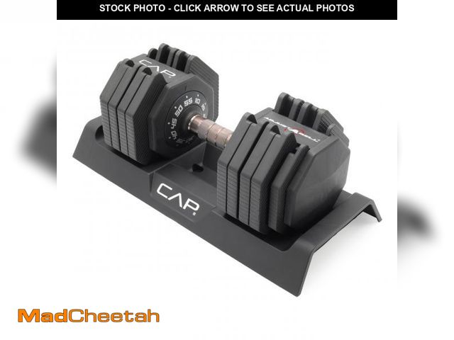 Lot 74-12241935 - CAP Barbell 55 lb Single Adjustable Dumbbell with Full Rotation Copper Handle - UNUSED