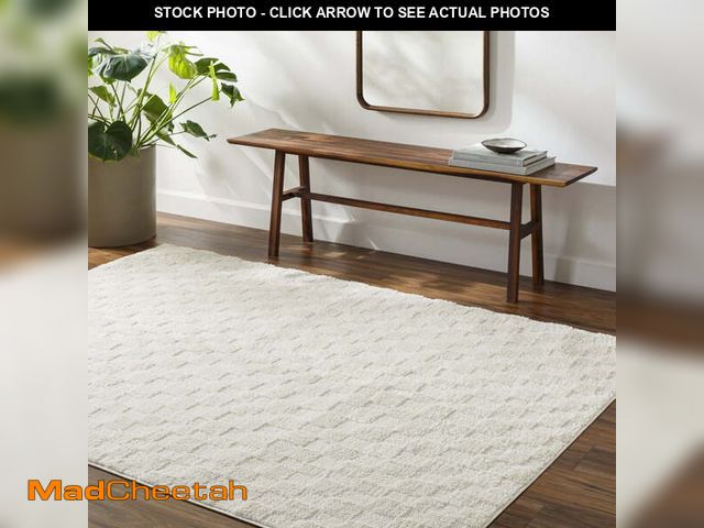 Lot 74-12570422 - Livabliss Freud Modern Checkerboard Area Rug,7'10" x 10',Cream - UNUSED