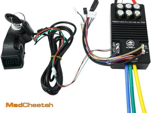 Lot 74-12326321 - FLIPSKY 75200 Pro V2.0 84V 200A with Aluminum PCB with Key Switch Based on VESC for Electric Skatebo...