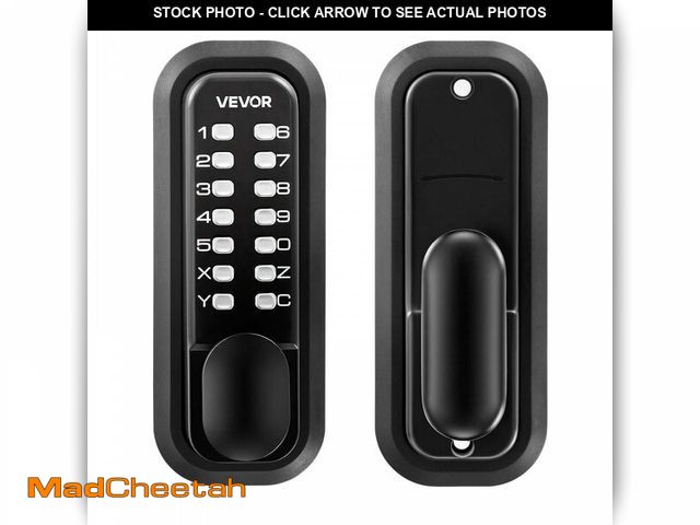 Lot 74-14317875 - VEVOR Mechanical Keyless Entry Door Lock, 4-7 Digits Code, 2.0 Code Upgrade, for Garden Gates, Indoo...