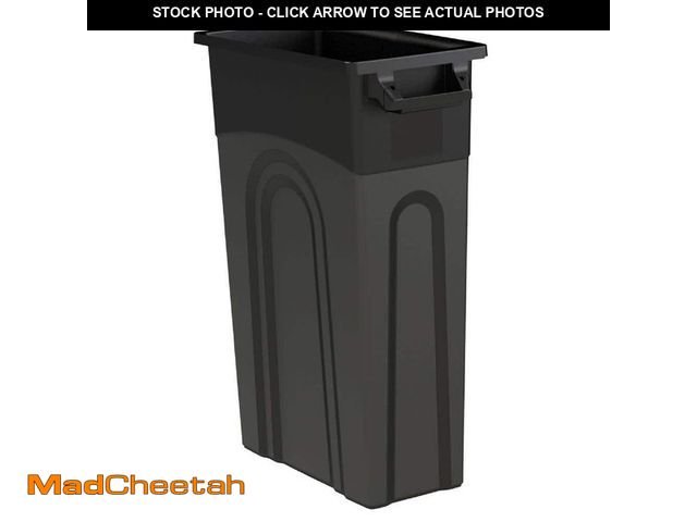 Lot 74-14344396 - (SOME DAMAGE) United Solutions 23 Gal. Black Highboy Waste Container - USED