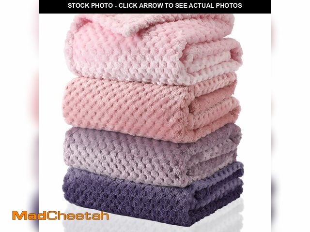 Lot 74-14208810 - Frienda 4 Pcs Baby Fuzzy Blanket Fluffy Baby Blanket for Boys Girls Soft Warm Infant Newborn Toddler...