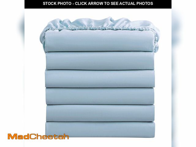 Lot 74-12712036 - FreshCulture Twin Fitted Sheets, Bulk Pack of 6, Deep Pocket, Soft Microfiber Bottom Sheets for Home...