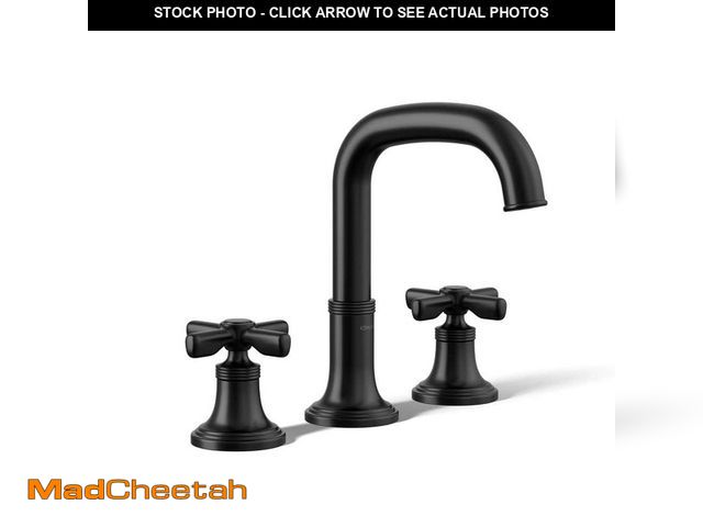 Lot 74-13694593 - KOHLER Paces 8 in. Widespread Double Handle Bathroom Faucet with Cross Handles in Matte Black - UNUS...