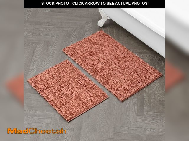 Lot 74-14067393 - Laura Ashley - Astor Chenille Bath Mats | Set of 2| 100% Polyester | Premium Bathroom Decor | Machin...