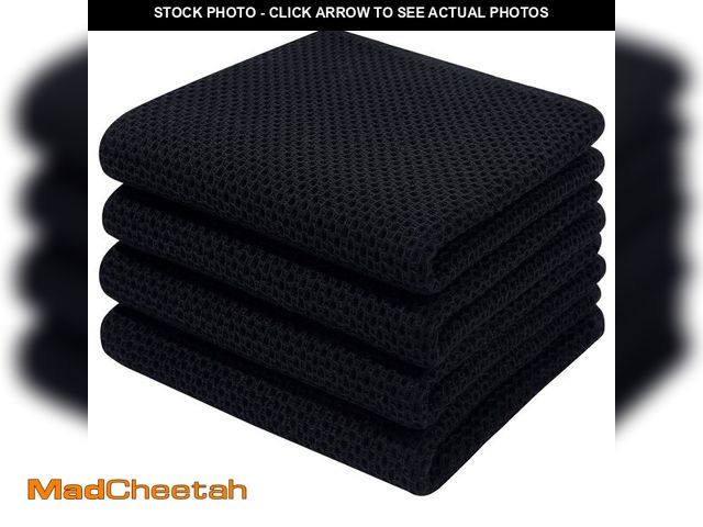 Lot 74-12973172 - Homaxy 100% Cotton Waffle Weave Kitchen Dish Towels, Ultra Soft Absorbent Quick Drying Cleaning Towe...