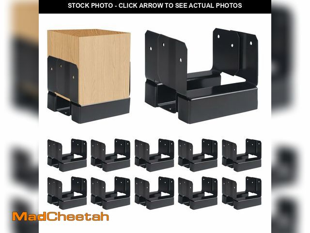 Lot 74-14379649 - DEWHONETE 10Pcs 4x4 Post Base for Concrete Pergola Fence Wooden or Iron Columns Deck Mailbox Post An...