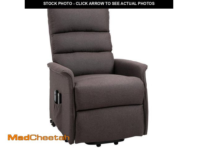 Lot 74-12557976 - HOMCOM Brown Linen Recliner - UNUSED