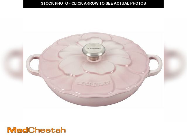 Lot 74-13571304 - Le Creuset Signature Enameled Cast Iron Petal Braiser, 2.25qt., Shell Pink - UNUSED