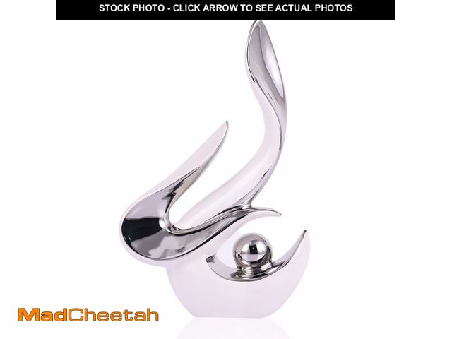 Lot 74-14271278 - PlivBloom Silver Living Room Decor Table,Sculptures Home Decor,Modern Abstract Art,Dinner Table Cent...