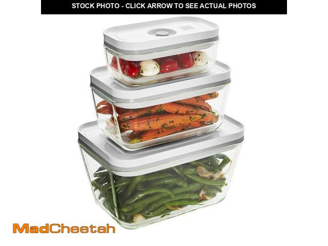 Lot 74-14155472 - ZWILLING Fresh &amp; Save 3-pc Glass Food Storage Container, Meal Prep Container- Assorted Sizes - U...