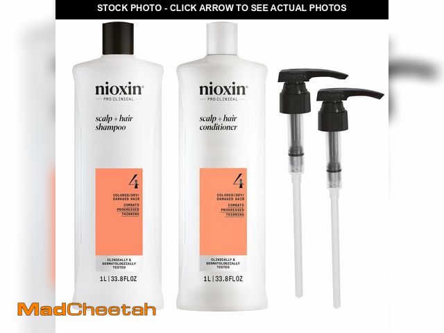 Lot 74-14337718 - Nioxin System 4 Shampoo &amp; Conditioner Prepack | For Color or Damaged Hair with Progressed Thinni...