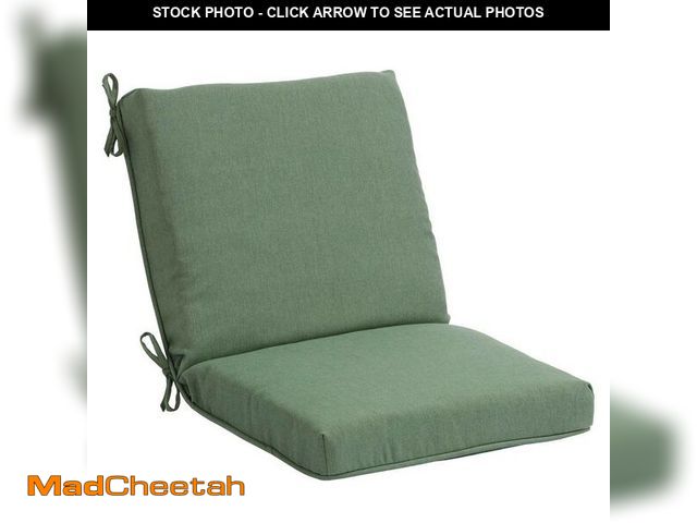 Lot 74-14467901 - *TORN* Hampton Bay 20 in. W x 17 in. D CushionGuard Mid Back Dining Chair Outdoor Universal Cushion ...