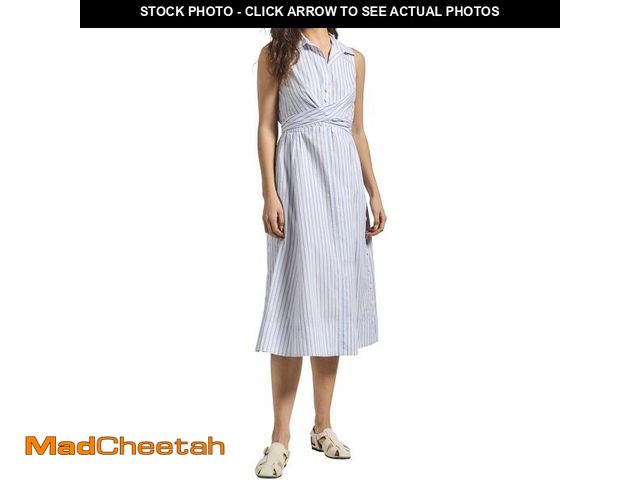 Lot 74-13212825 - Derek Lam 10 Crosby Women's Shanaya Front Wrap Dress, Blue Multi, 8 - UNUSED