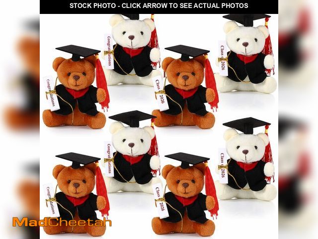 Lot 74-14060140 - Harrycle 8 Pcs Mini Graduation Bear Stuffed Animals 4.7 Inch Tiny Plush Bear with Diploma and Hat fo...