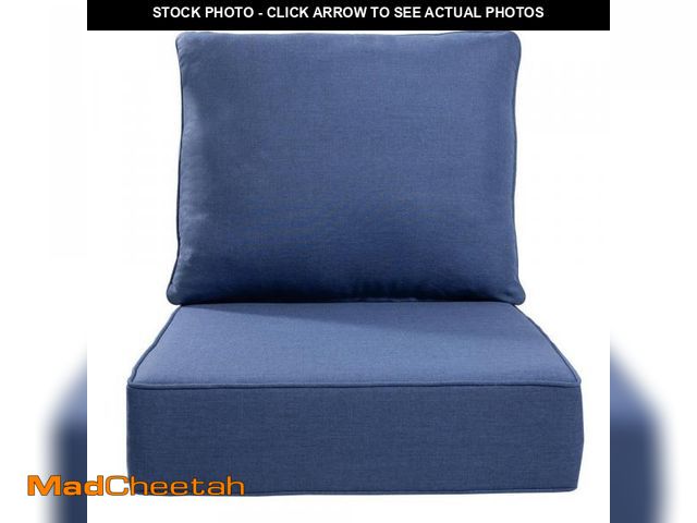Lot 74-12517935 - Pocassy 24 in. x 24 in. x 6 in. CushionGuard Outdoor Thicken Lounge Chair Deep Seat Replacement Cush...